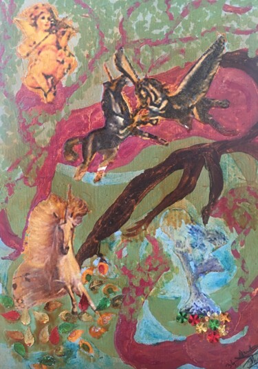 Combat de licorne ma première oeuvre